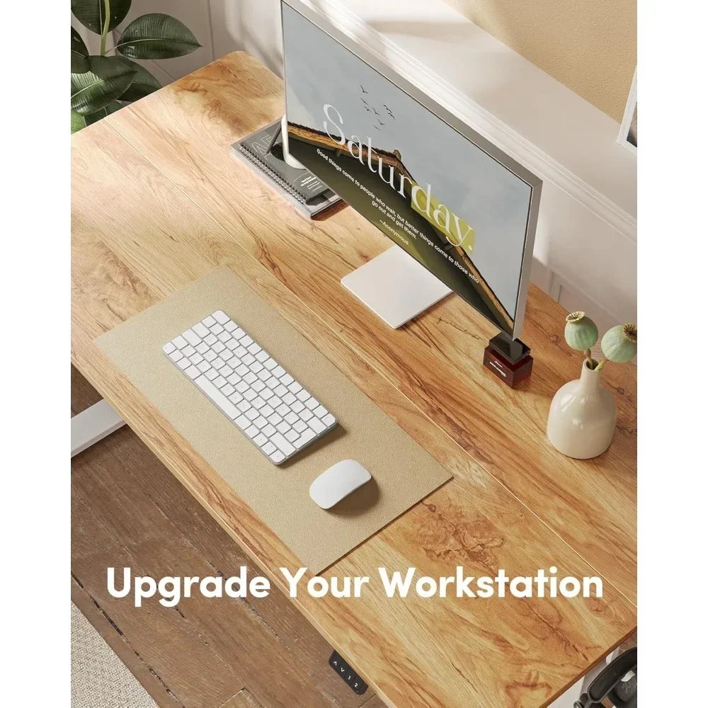 Electric Standing Desk, Height Adjustable Stand up Desk, 48 x 24 Inches Sit Stand Home Office Desk, Computer Desk