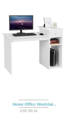 Modern L-Shape Computer Desk with Power Outlets LED Lights 3 Drawers 3 Storage Shelves White Office Corner Desk