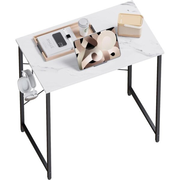 23 Inch Computer Desk for Small Spaces, Home Office Work Desk with Headphone Hook, Small Office Desk Study Writing Table