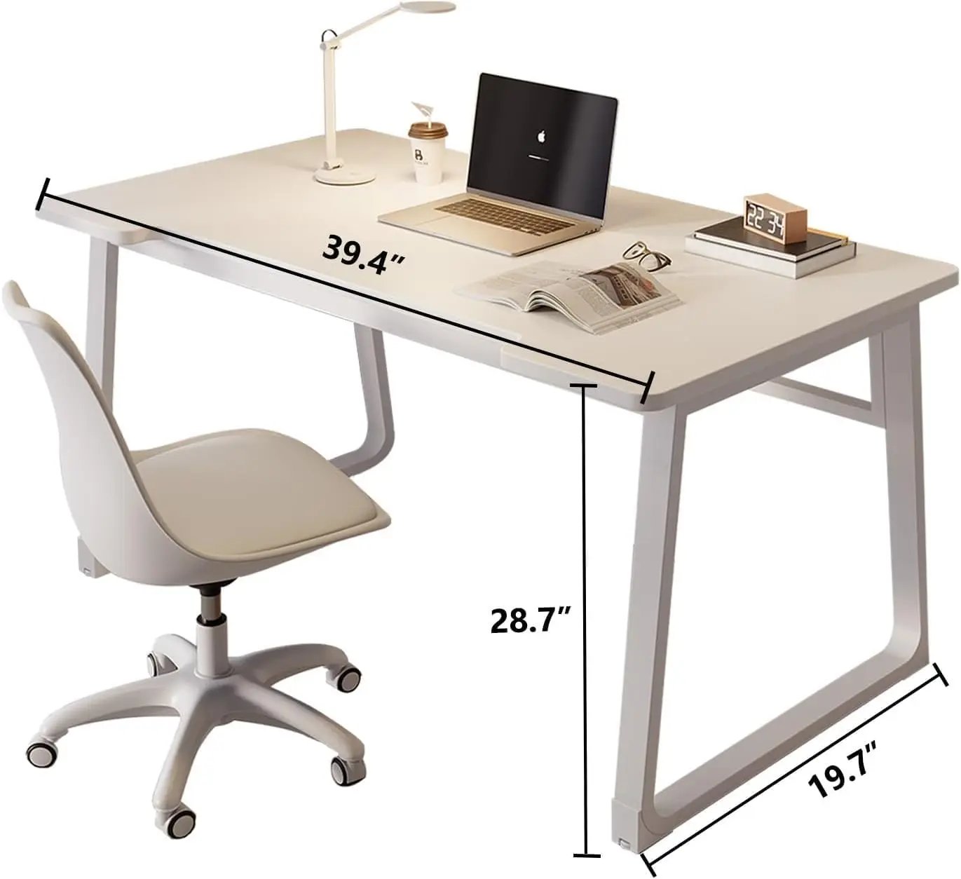 Small Computer Desk，39.4 Inch Small Desk for Bedroom，Student Office Table for Home Office.