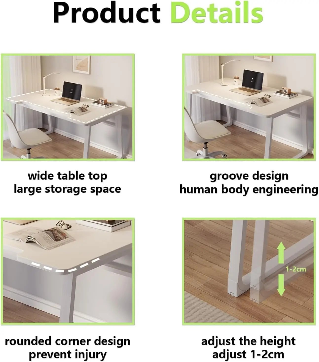 Small Computer Desk，39.4 Inch Small Desk for Bedroom，Student Office Table for Home Office.