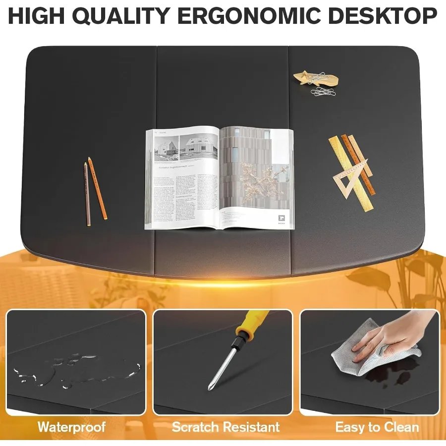 Klvied Rolling Desk Adjustable Height Mobile Laptop Desk for Couch Laptop Cart for Standing or Sitting Portable Desk on Wheels