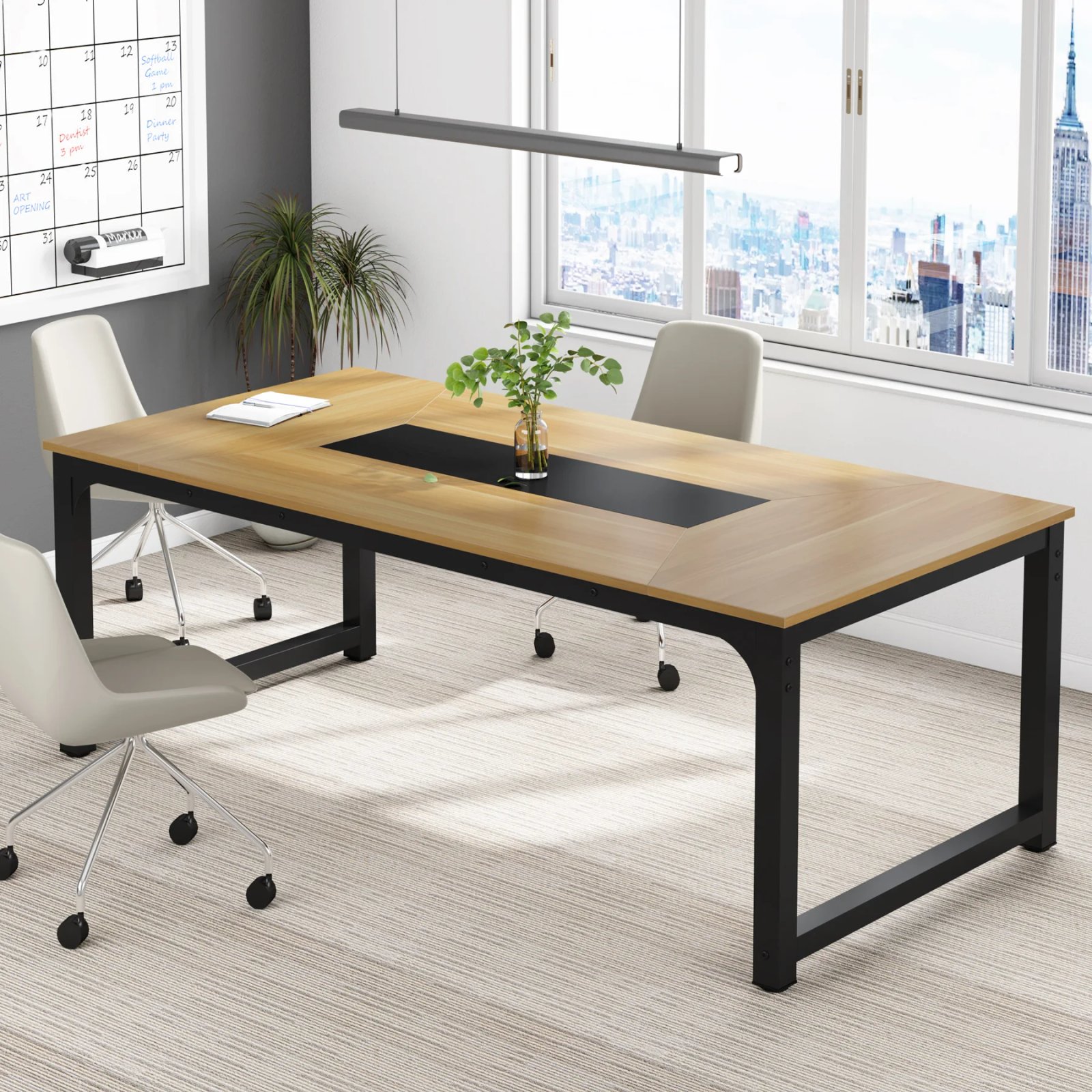 Tribesigns Modern Computer Desk 70.8 inch Large Executive Office Desk Study Writing Desk Workstation Computer Table