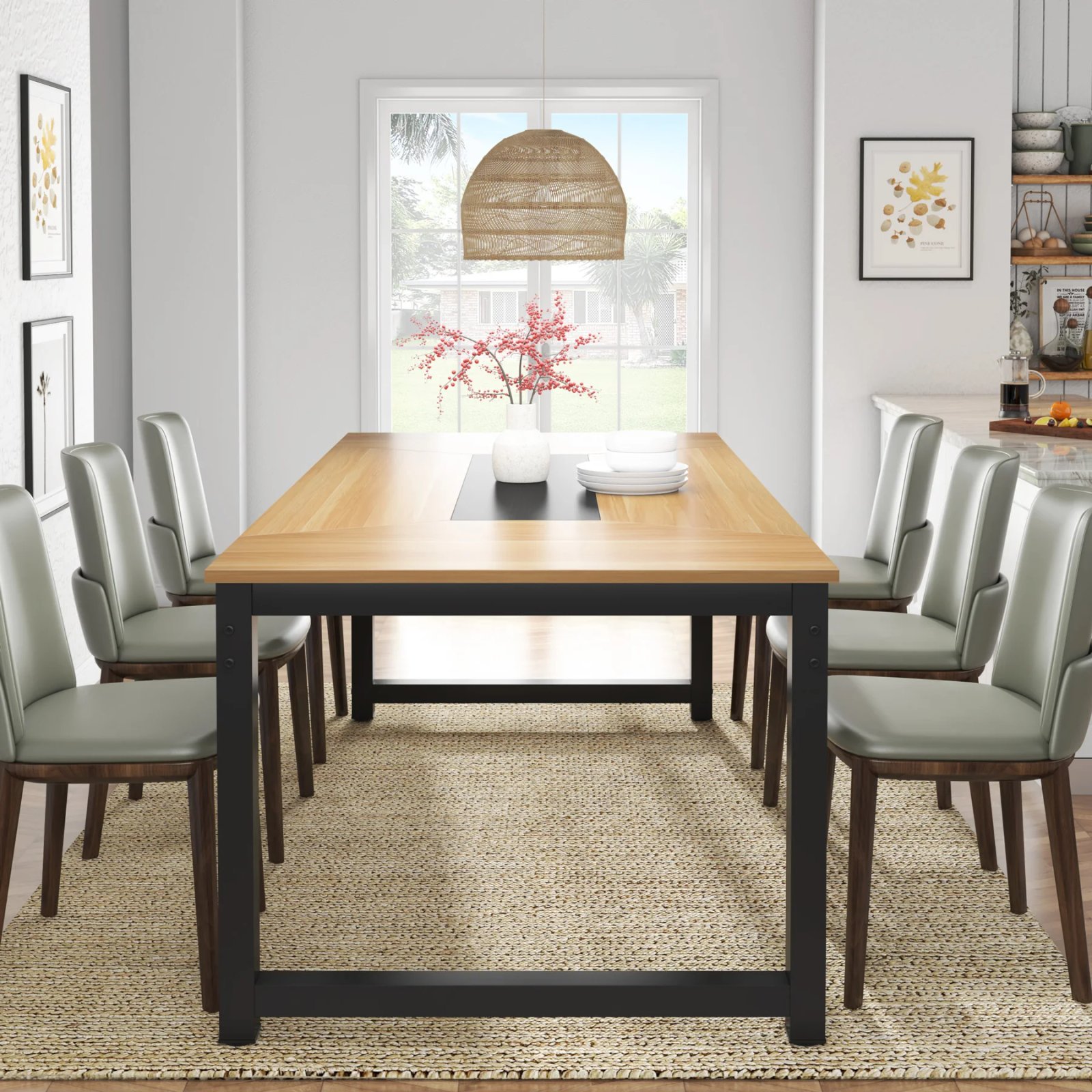 Tribesigns Modern Computer Desk 70.8 inch Large Executive Office Desk Study Writing Desk Workstation Computer Table