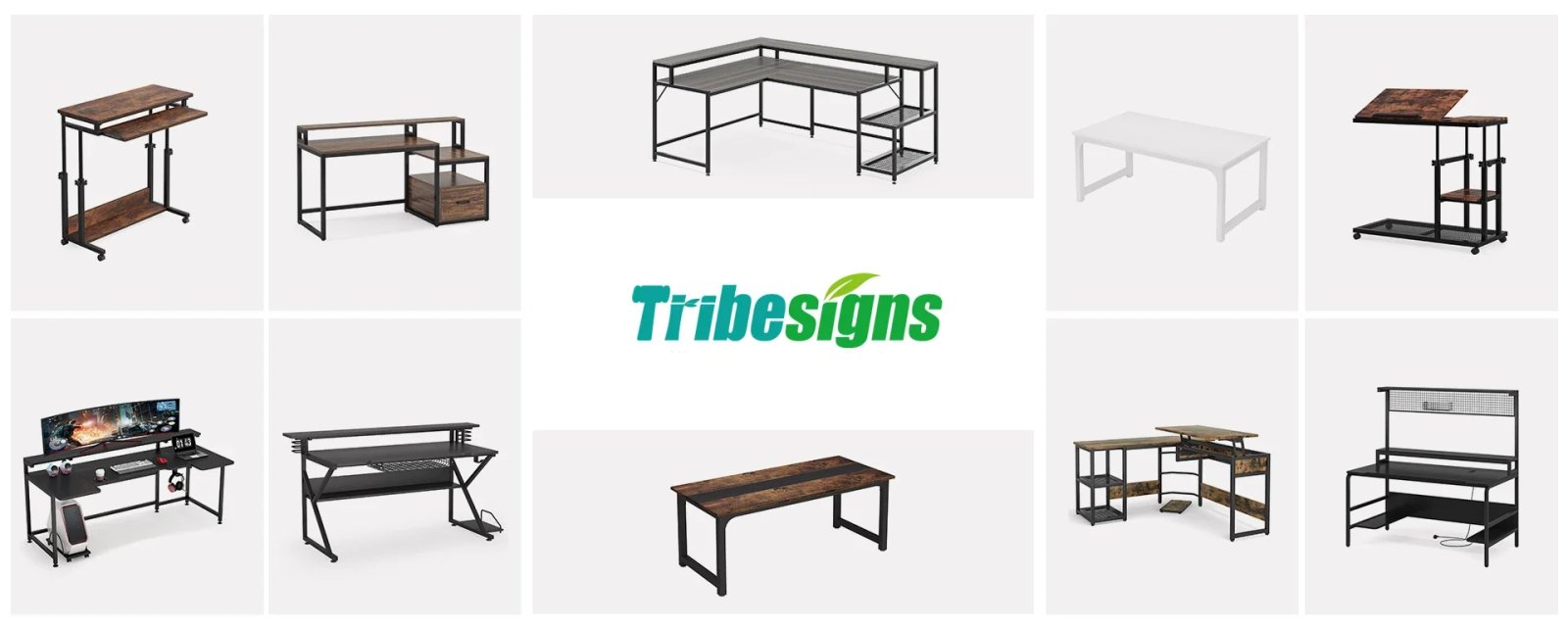 Tribesigns Modern Computer Desk 70.8 inch Large Executive Office Desk Study Writing Desk Workstation Computer Table