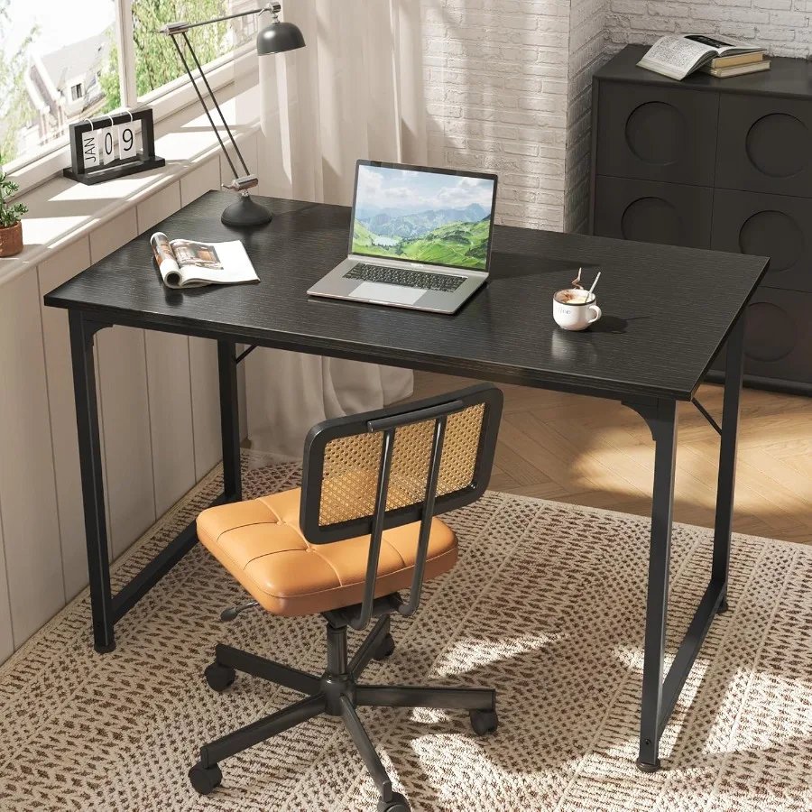 Huuger Computer Desk 40 Inch Office Desk Gaming Desk with Storage Writing Desk Work Desk for Home Office Study Modern Simple De