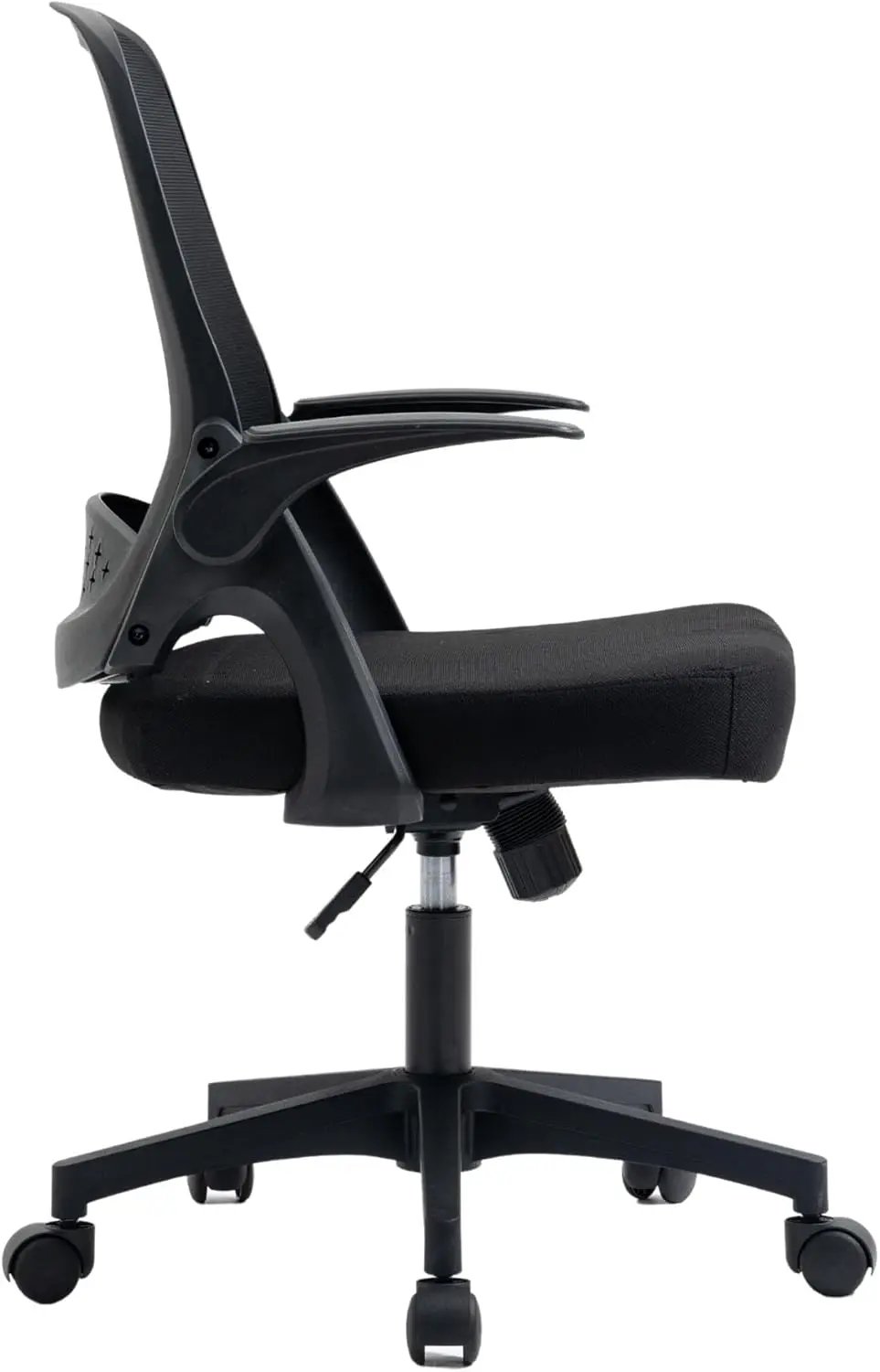 Office Chair High Back Ergonomic Nylon Rolling Desk Chair with Lumbar Support 5 Wheels Adjustable Armrest Mesh Computer Gaming