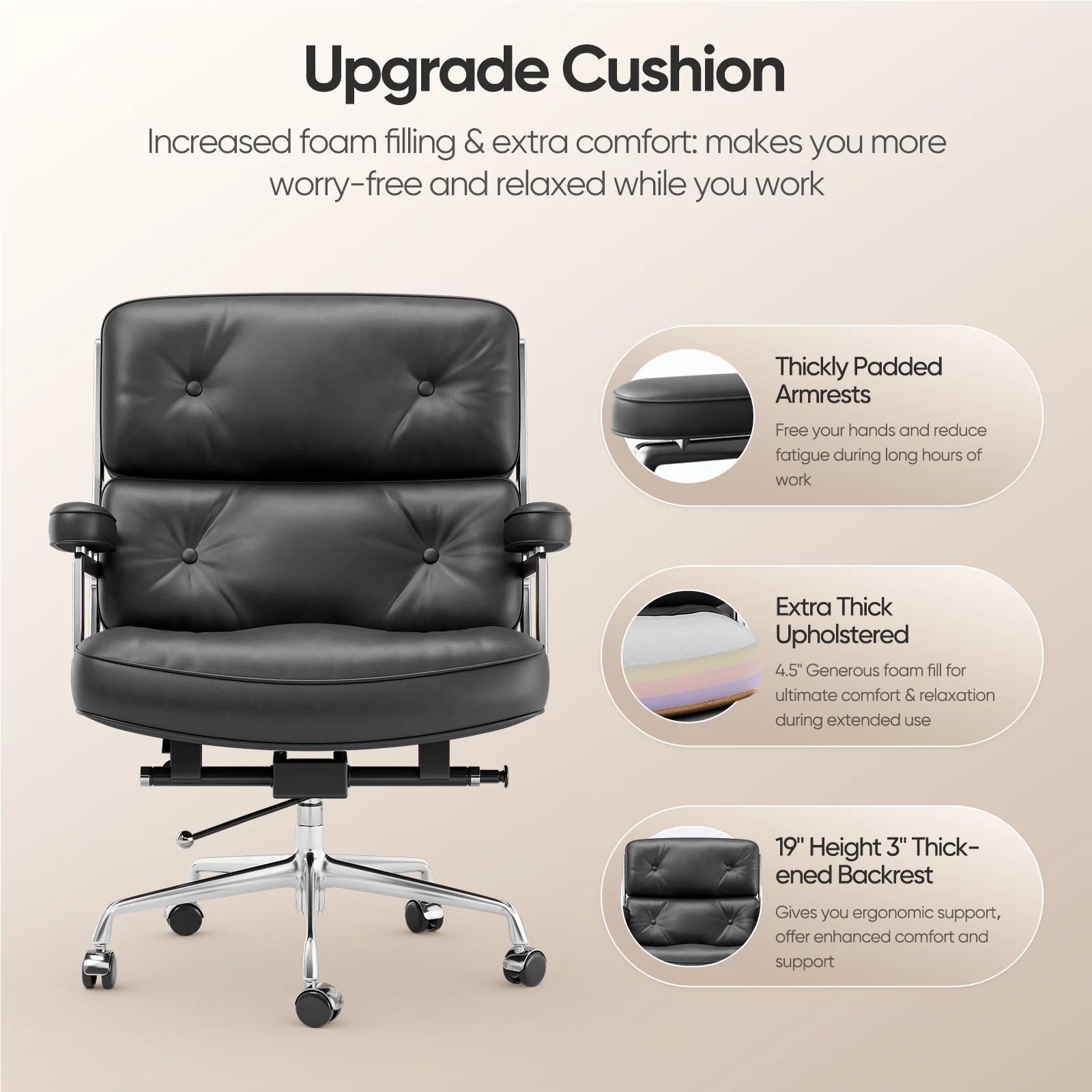 Black Genuine Leather Office Chair Gaming Chair Computer Swivel Gamer Live Ergonomic Chair Home Bedroom Sofa Armchairs Furniture
