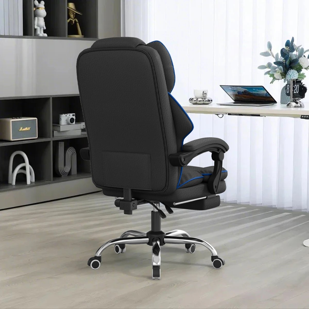 Executive Office Chair High Back Computer Gaming Chairs Leather Desk Chair with Foot Rest Ergonomic Swivel Work Chairs