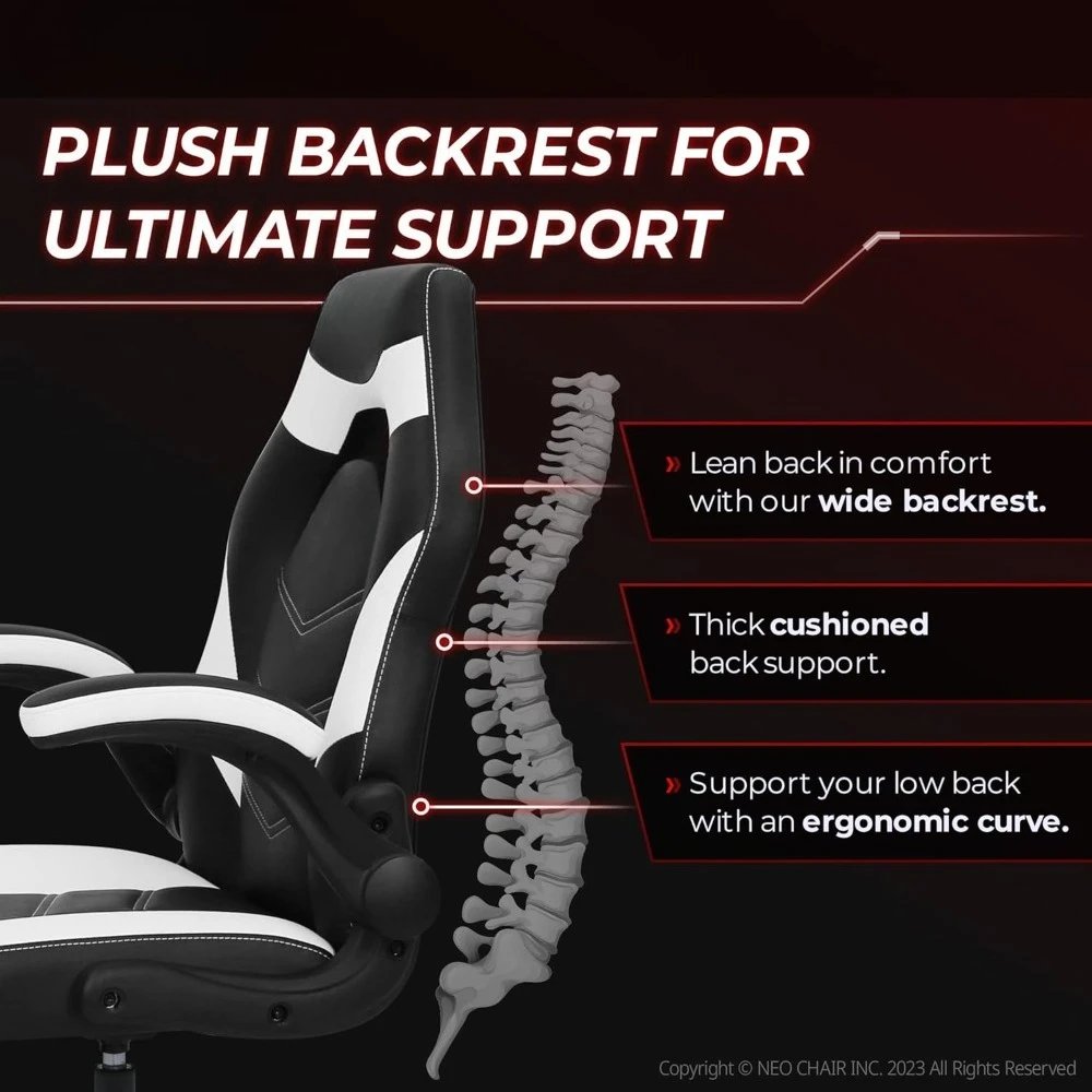 Popular -Video Gaming Chair Ergonomic Computer Desk Office Chair w/Lumbar Support Adjustable  Height-Guaranteed Authentic
