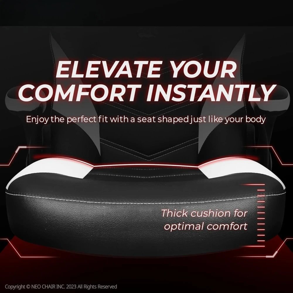 Popular -Video Gaming Chair Ergonomic Computer Desk Office Chair w/Lumbar Support Adjustable  Height-Guaranteed Authentic