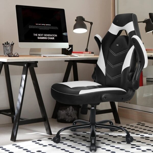 Popular -Video Gaming Chair Ergonomic Computer Desk Office Chair w/Lumbar Support Adjustable  Height-Guaranteed Authentic