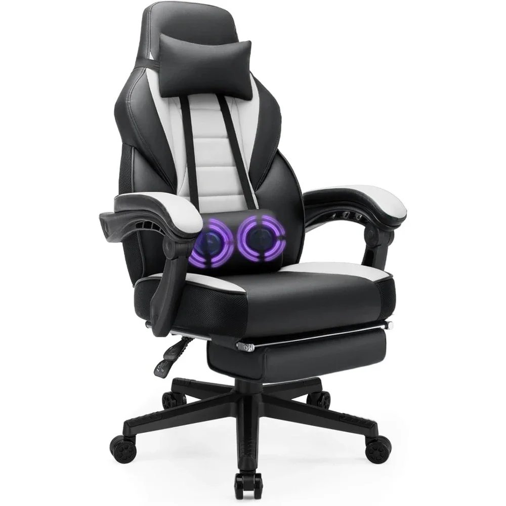 Gaming Chairs with Footrest,Ergonomic Video Game Chairs for Adults,Big and Tall Gaming Chair 400lb Weight Capacity