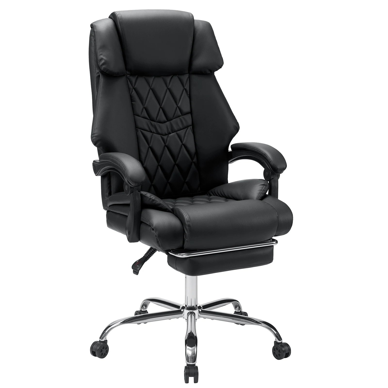 Large Size Stylish Office Chair Ergonomic with Whees Footrest Spring Cushion Height Armrests Adjustable Computer Gaming Chair