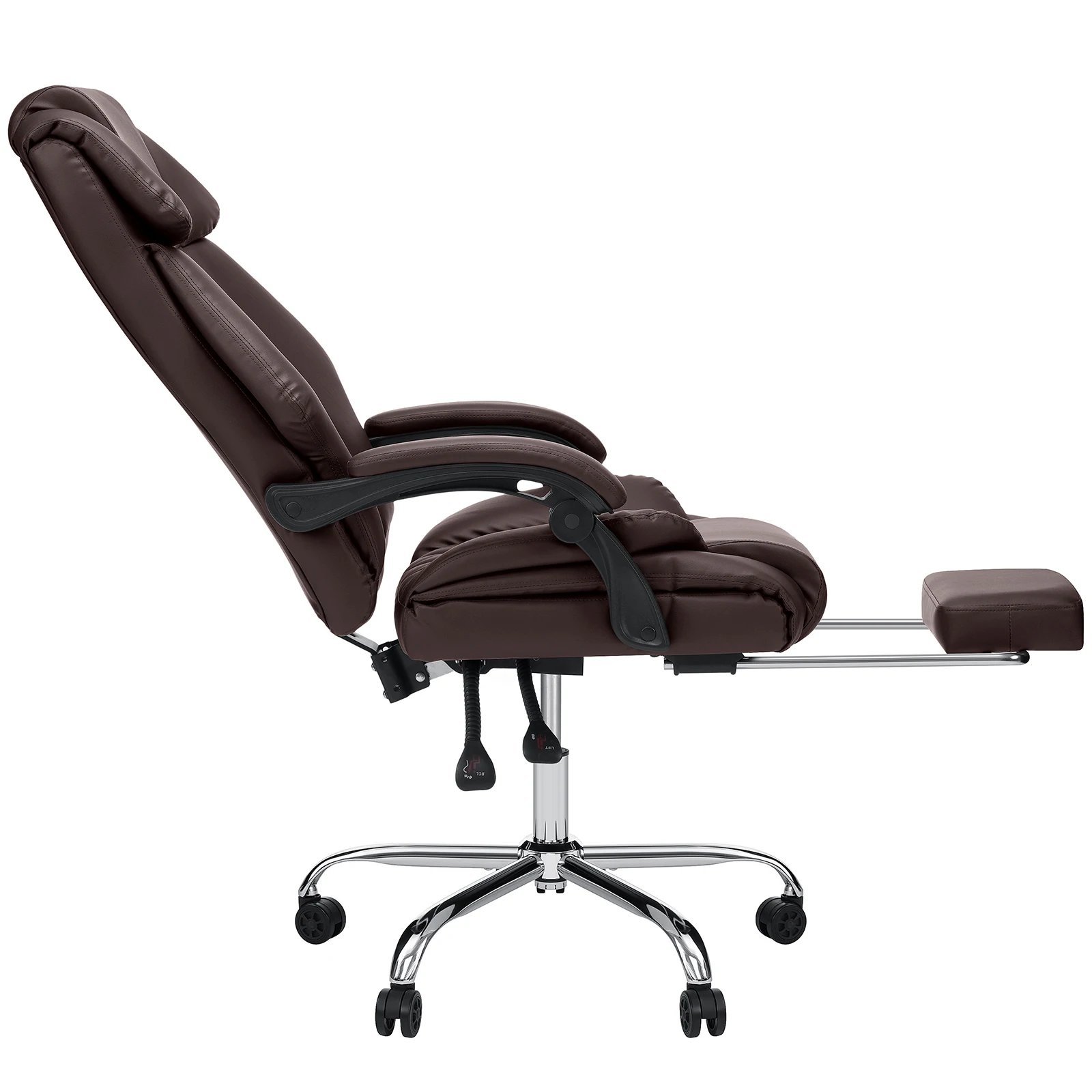 Large Size Stylish Office Chair Ergonomic with Whees Footrest Spring Cushion Height Armrests Adjustable Computer Gaming Chair