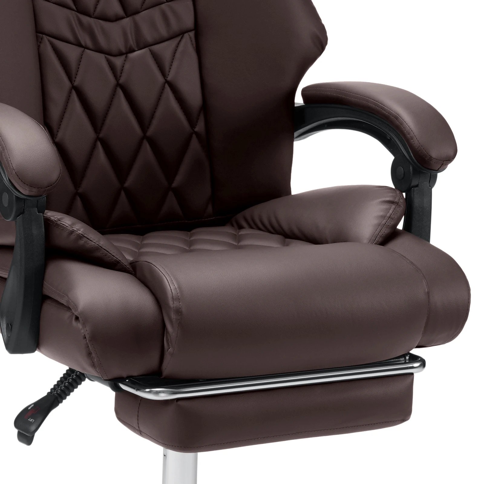 Large Size Stylish Office Chair Ergonomic with Whees Footrest Spring Cushion Height Armrests Adjustable Computer Gaming Chair