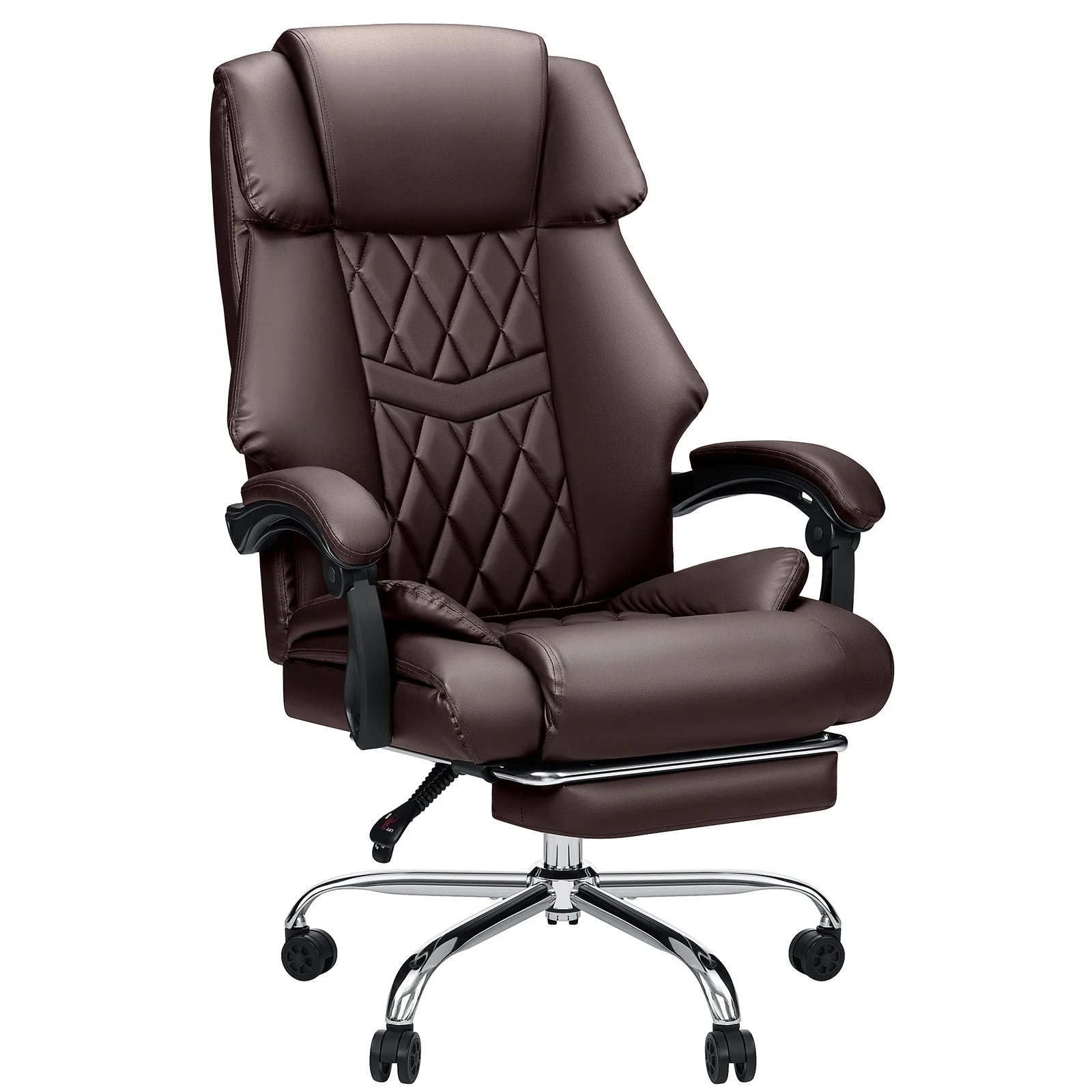 Large Size Stylish Office Chair Ergonomic with Whees Footrest Spring Cushion Height Armrests Adjustable Computer Gaming Chair