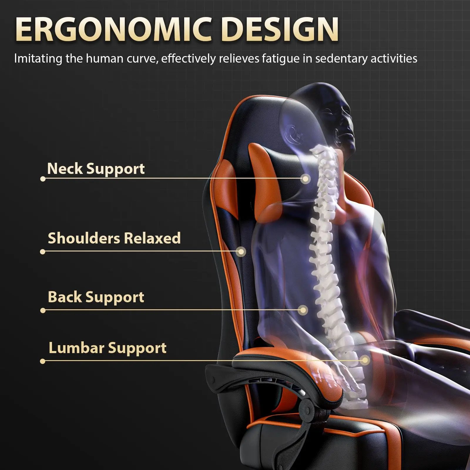 PU Leather Gaming Chair with Footrest,360°Swivel Adjustable Lumbar Pillow Gamer Chair,Comfortable Computer Chair