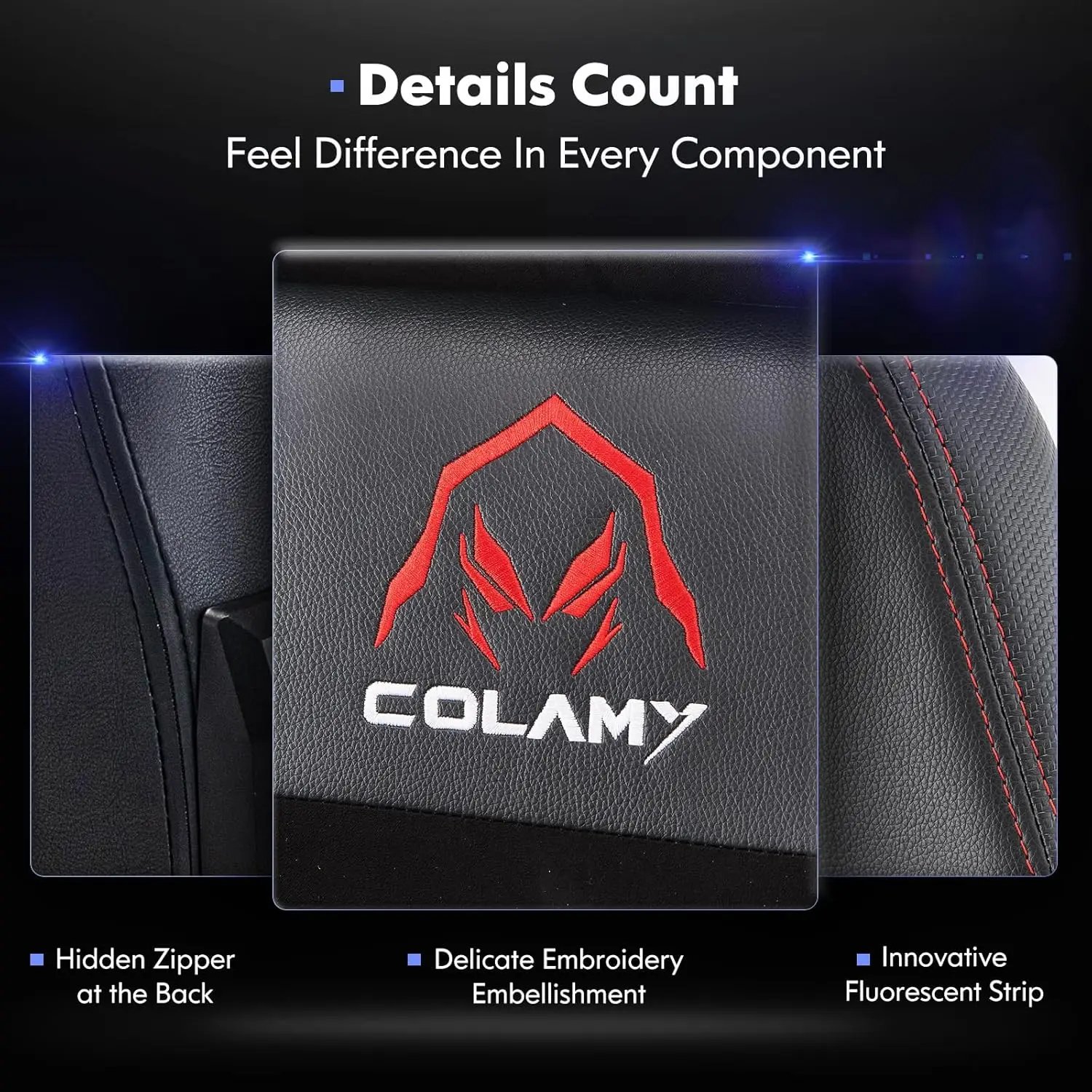 COLAMY Big and Tall Gaming Chair 400lbs-Computer Gamer Chair, Ergonomic Executive Office Chair, High Back PC Chair with Wide Sea