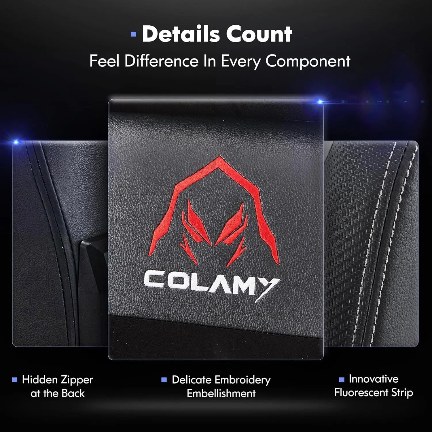 COLAMY Big and Tall Gaming Chair 400lbs-Computer Gamer Chair, Ergonomic Executive Office Chair, High Back PC Chair with Wide Sea