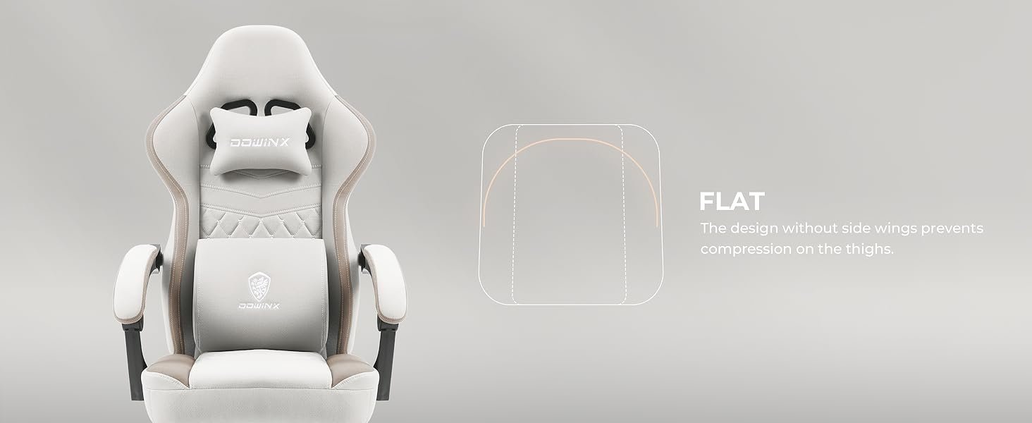 Dowinx Gaming Chair Breathable Fabric Computer Chair with Pocket Spring Cushion, Office Chair with Gel Pad and Storage Bag