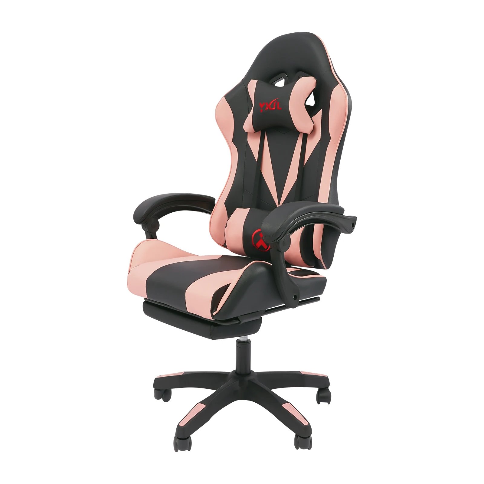 Gaming Chair with Speaker Ergonomic Swivel Computer Chair with Retractable Foot Rest