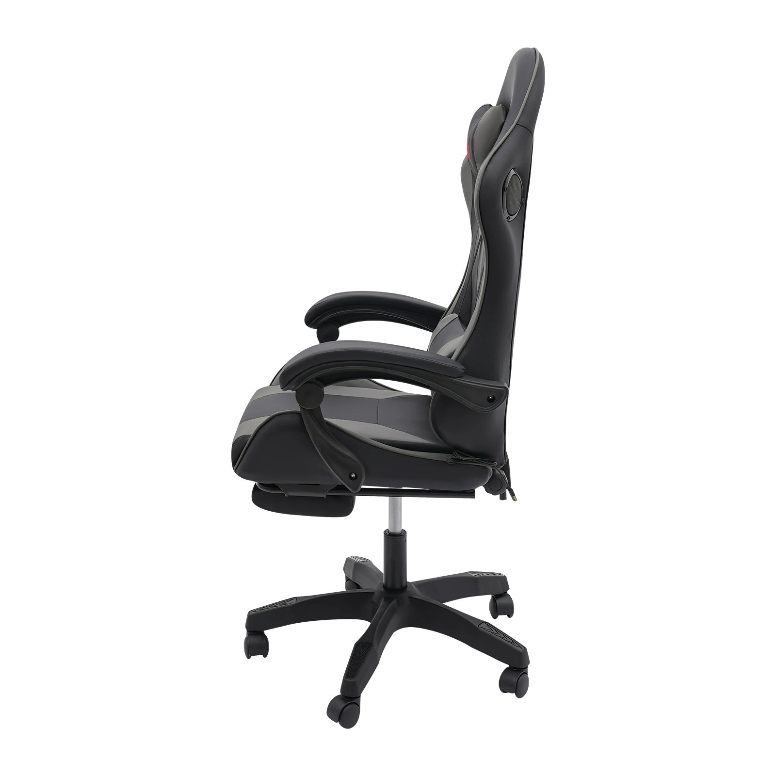 Gaming Chair with Speaker Ergonomic Swivel Computer Chair with Retractable Foot Rest
