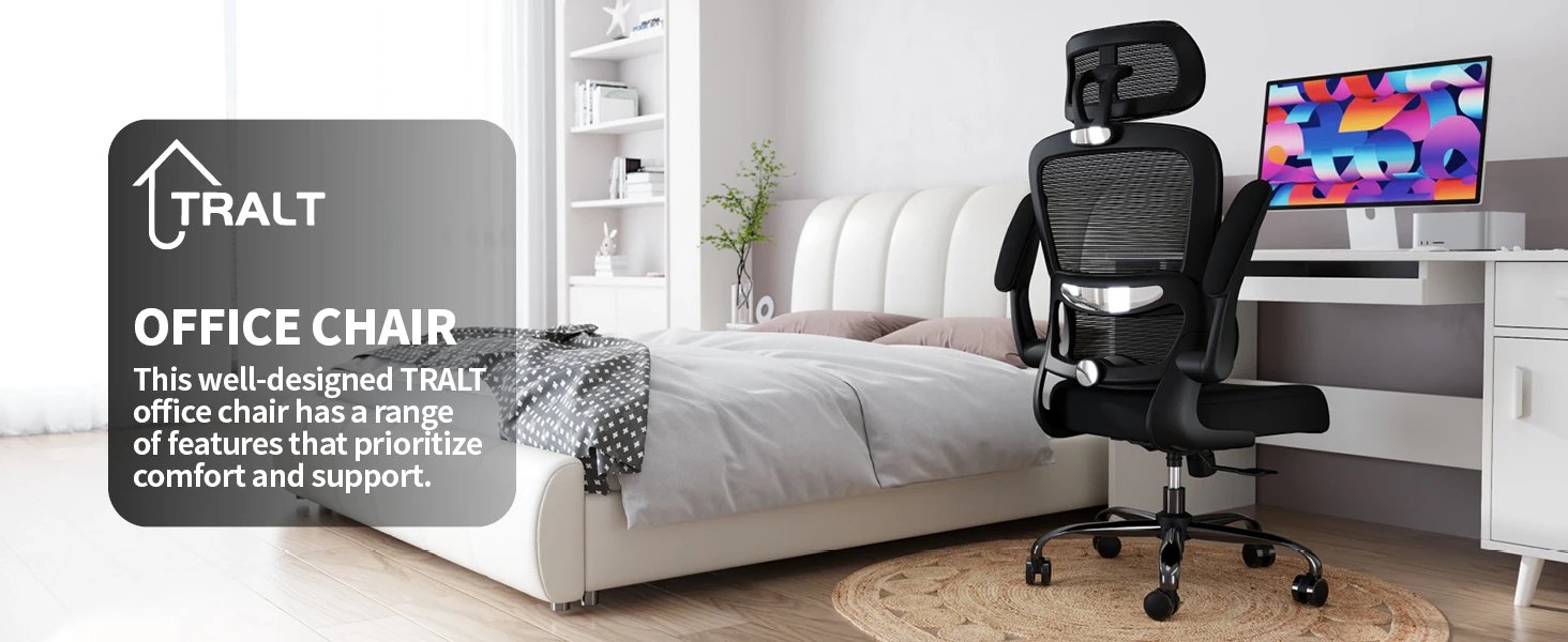 Office Chair Ergonomic Desk Chair, 330 LBS Home Mesh Office Desk Chairs with Wheels, Comfortable Gaming Chair, High Back