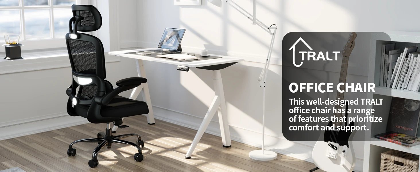 Office Chair Ergonomic Desk Chair, 330 LBS Home Mesh Office Desk Chairs with Wheels, Comfortable Gaming Chair, High Back