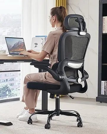 Office Chair Ergonomic Desk Chair, 330 LBS Home Mesh Office Desk Chairs with Wheels, Comfortable Gaming Chair, High Back