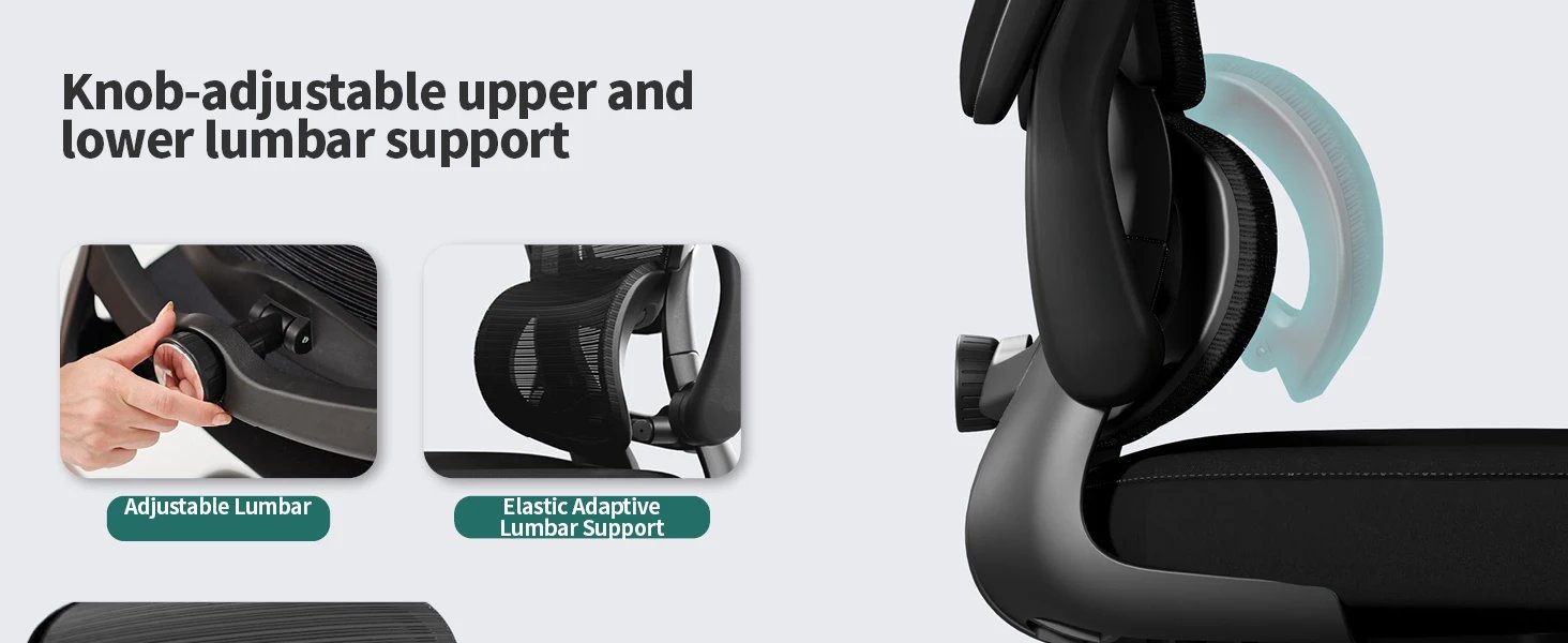 Office Chair Ergonomic Desk Chair, 330 LBS Home Mesh Office Desk Chairs with Wheels, Comfortable Gaming Chair, High Back