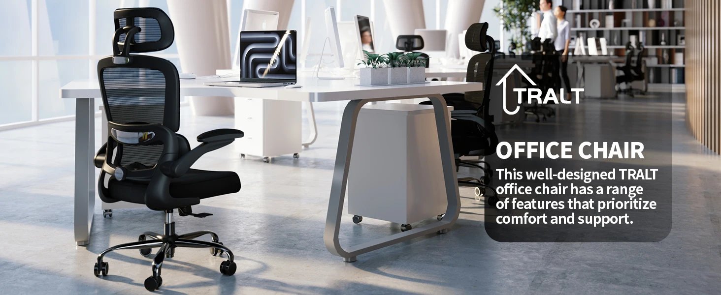 Office Chair Ergonomic Desk Chair, 330 LBS Home Mesh Office Desk Chairs with Wheels, Comfortable Gaming Chair, High Back