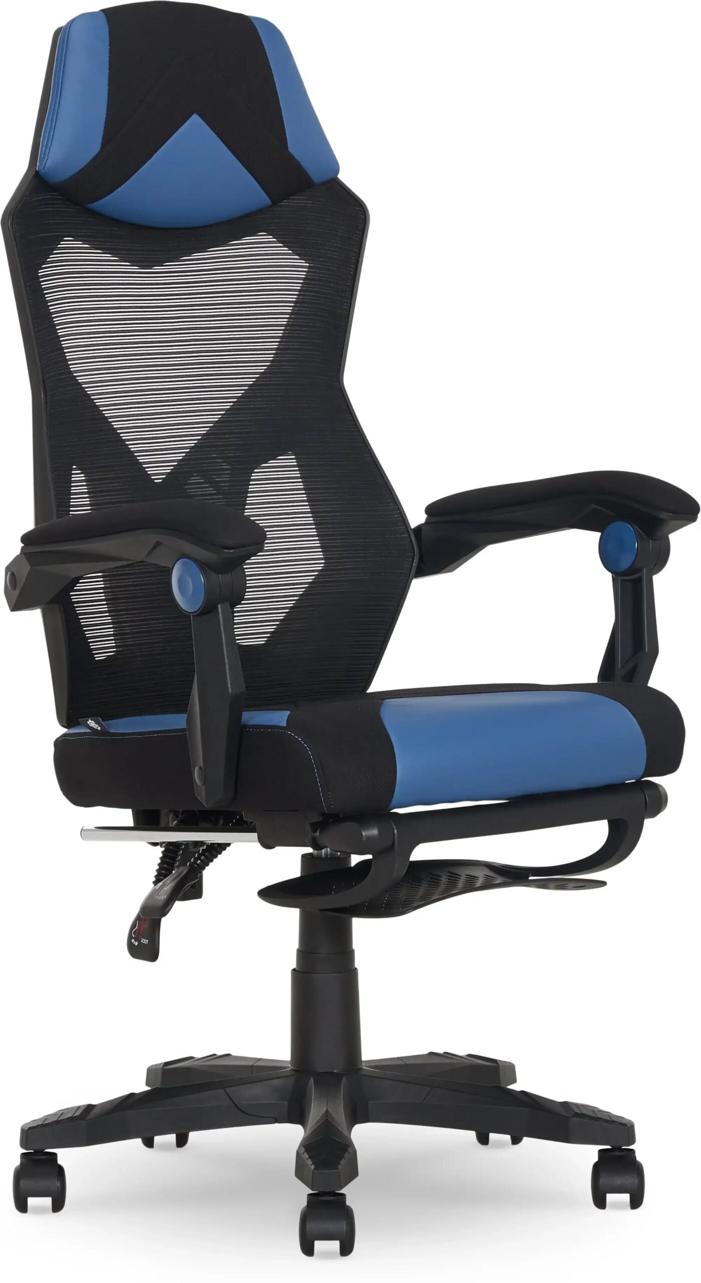 Gamer Gear Gaming Office Chair with Extendable Leg Rest, Gray/Black Fabric Upholstery office chair ergonomic