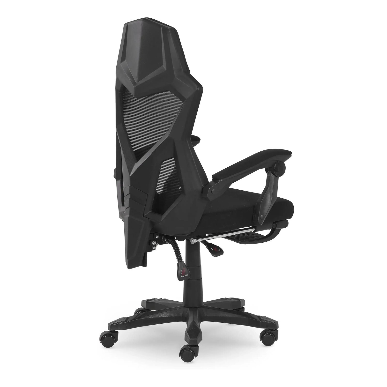 Gamer Gear Gaming Office Chair with Extendable Leg Rest, Gray/Black Fabric Upholstery office chair ergonomic