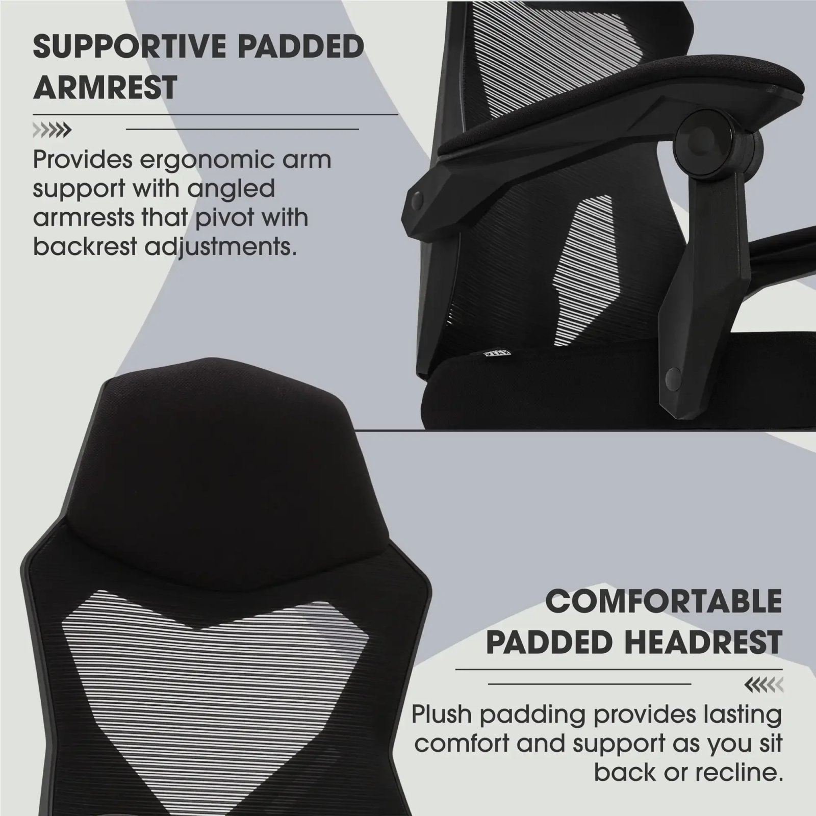 Gamer Gear Gaming Office Chair with Extendable Leg Rest, Gray/Black Fabric Upholstery office chair ergonomic