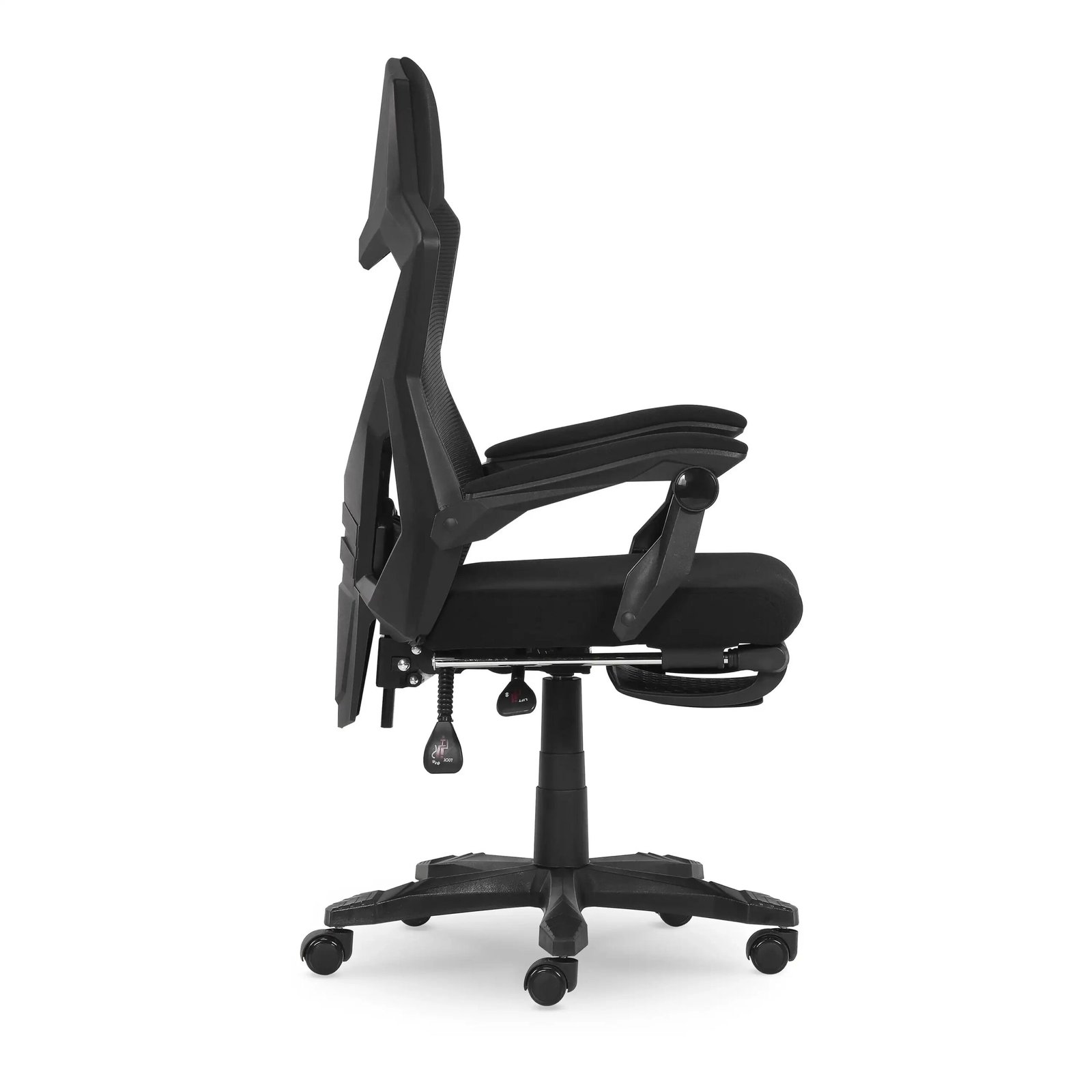 Gamer Gear Gaming Office Chair with Extendable Leg Rest, Gray/Black Fabric Upholstery office chair ergonomic