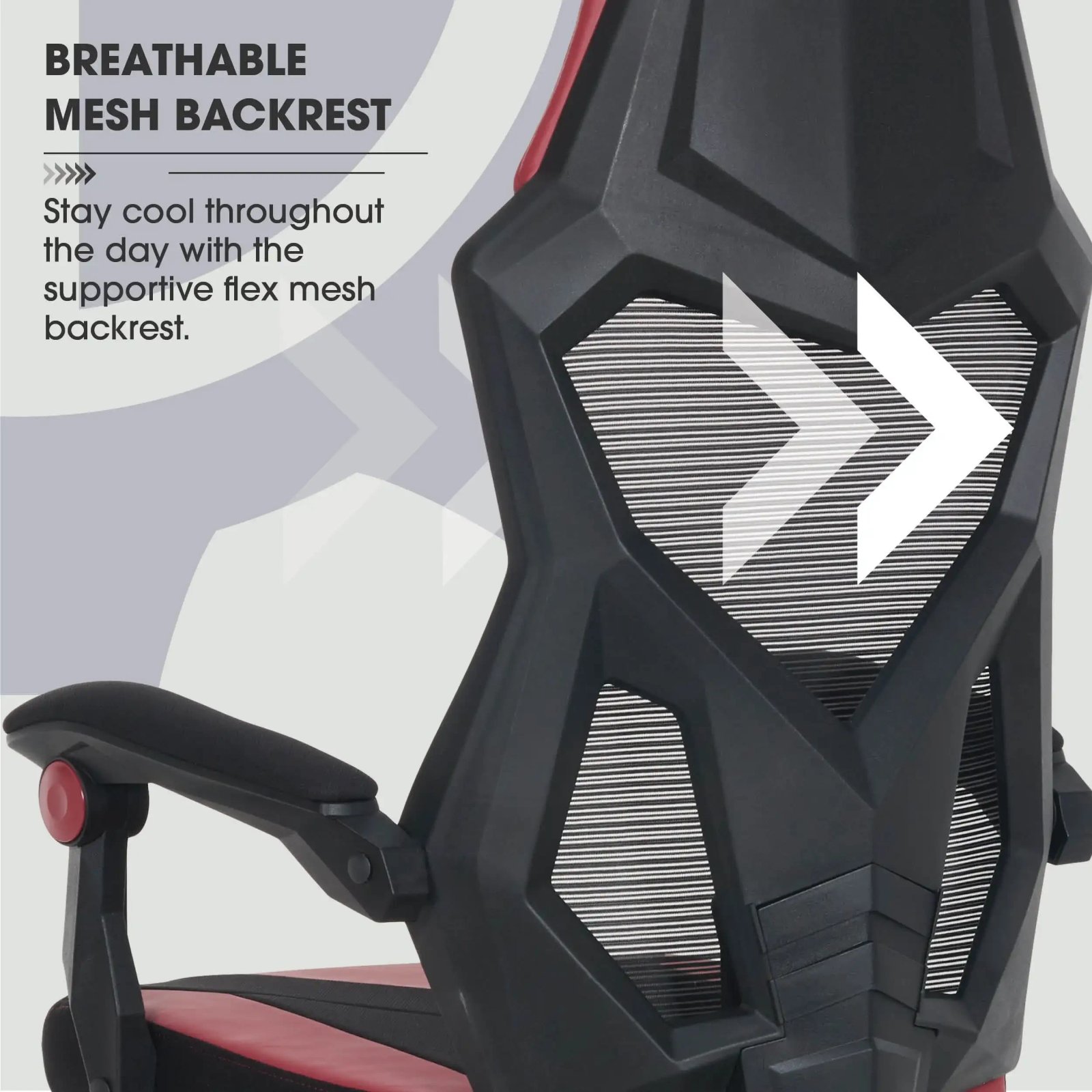 Gamer Gear Gaming Office Chair with Extendable Leg Rest, Gray/Black Fabric Upholstery office chair ergonomic
