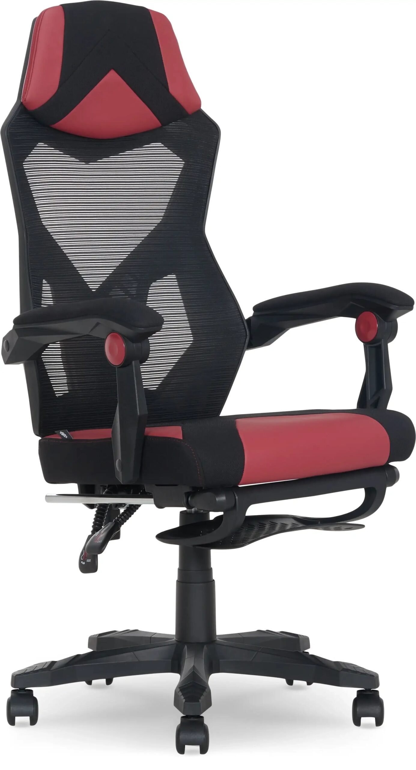 Gamer Gear Gaming Office Chair with Extendable Leg Rest, Gray/Black Fabric Upholstery office chair ergonomic
