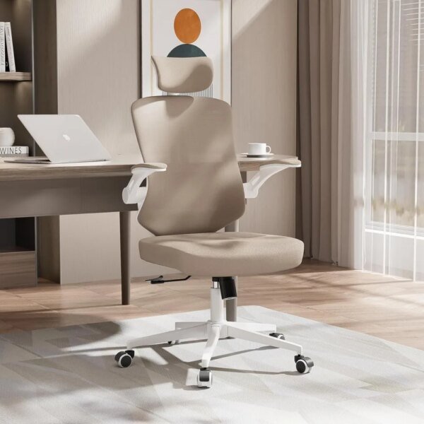 Desk Offiice Chair, Ergonomic Comfy Mesh Chair, Home High Back Gaming Executive Chair with Wheels, Compute Capacity 350LBS, Lumb