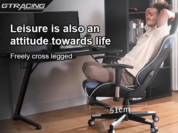 Gaming Chair with Speakers Bluetooth Music Video Game Chair Audio Ergonomic Design Heavy Duty Office Computer Desk Chair
